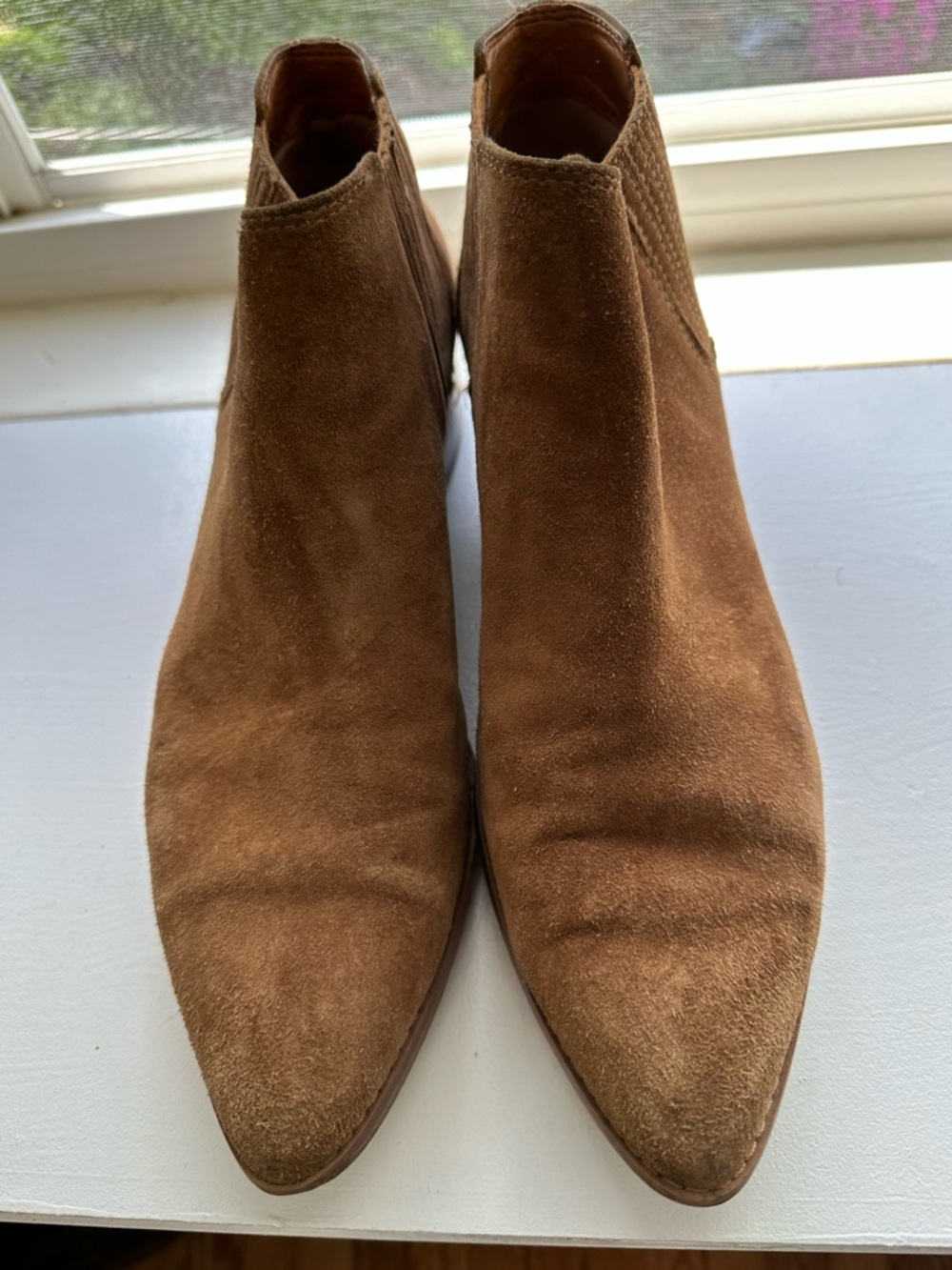 Women’s Brown Suede Ankle Booties - Classic Chelsea Style - Picture 2 of 6